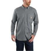 FR Carhartt Lightweight Long-Sleeve Button Front Shirt in Gray